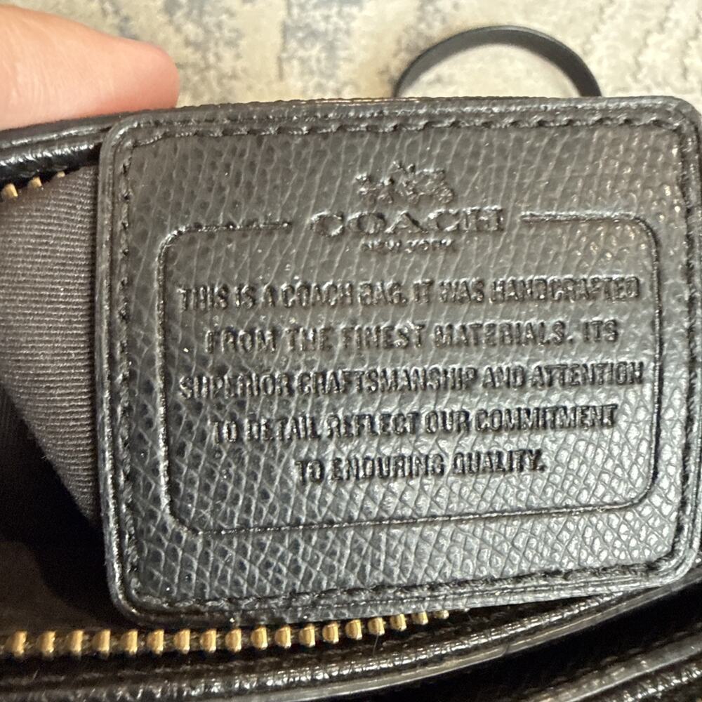 Coach Crossgrain Leather Mini Christie Carryall Satchel F36704 Black - Picture 11 of 11